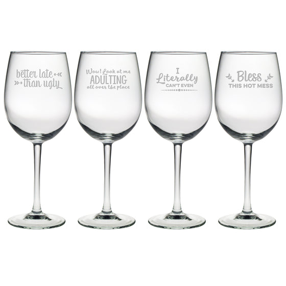 Boozily Honest Wine Glasses - Premier Home & Gifts