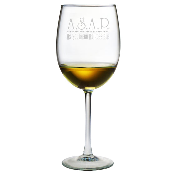 ASAP - As Southern As Possible Wine Glasses