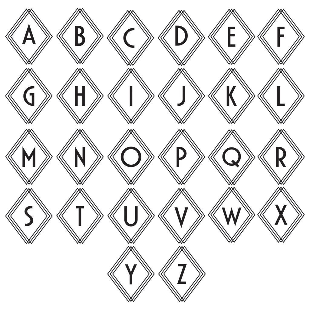 Diamond Monogram Initial Personalized Designs