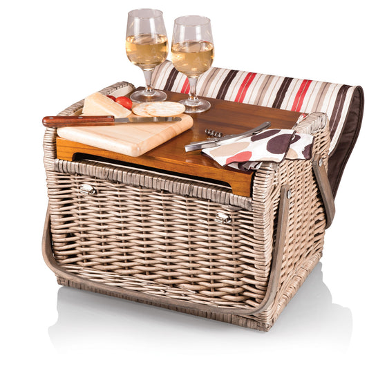 Kabrio Wine and Cheese Picnic Basket - Moka | Premier Home & Gifts