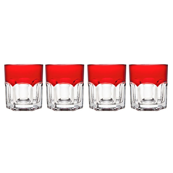 Caribe Red Double Old Fashioned Glass Set - Premier Home & Gifts