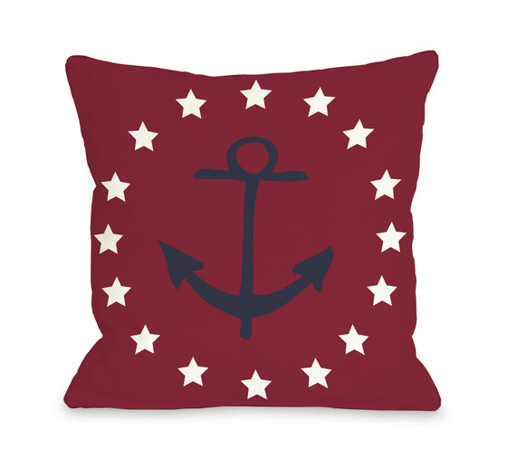 Anchor and Stars Throw Pillow - Premier Home & Gifts