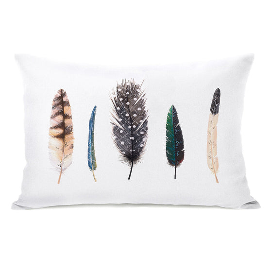 Feathers Lumbar Throw Pillow - Fall Decor - Premier Home & Gifts