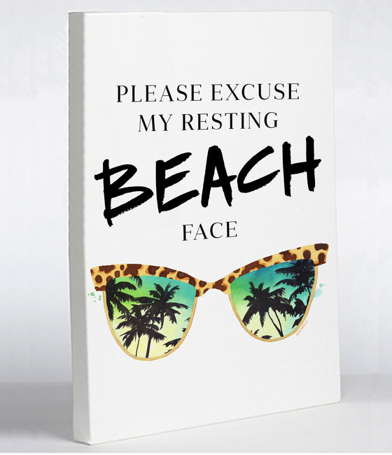 Resting Beach Face Canvas Print - Premier Home & Gifts