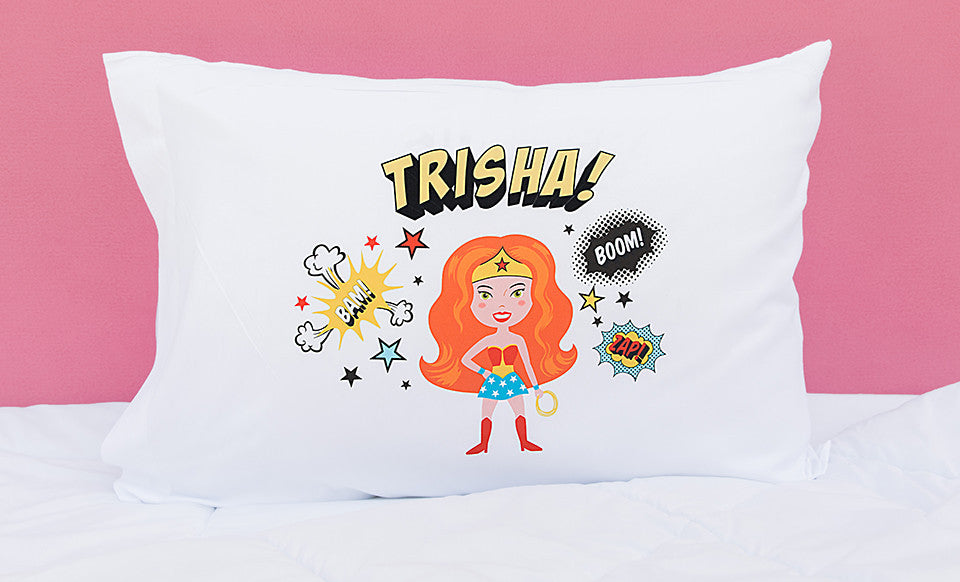 Superhero Girl Pillowcases - Personalized - Premier Home & Gifts