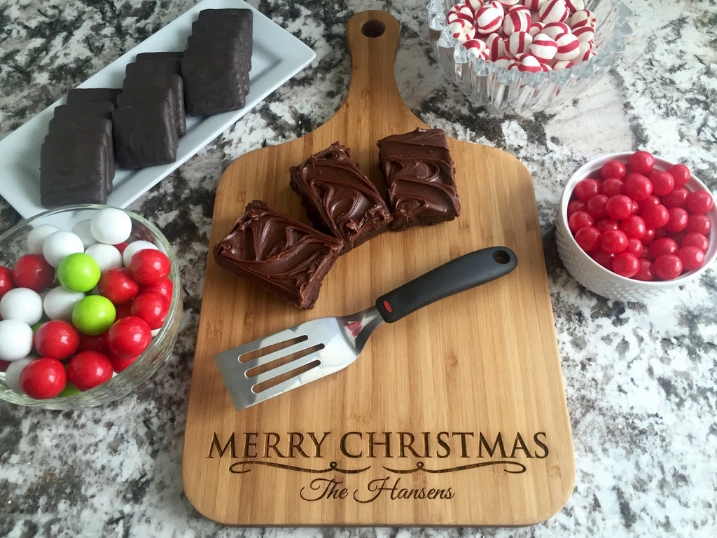 Christmas Serving Wood Boards with Handle