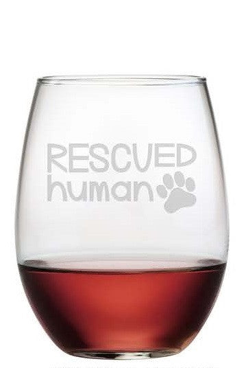 Rescued Human Stemless Wine Glasses
