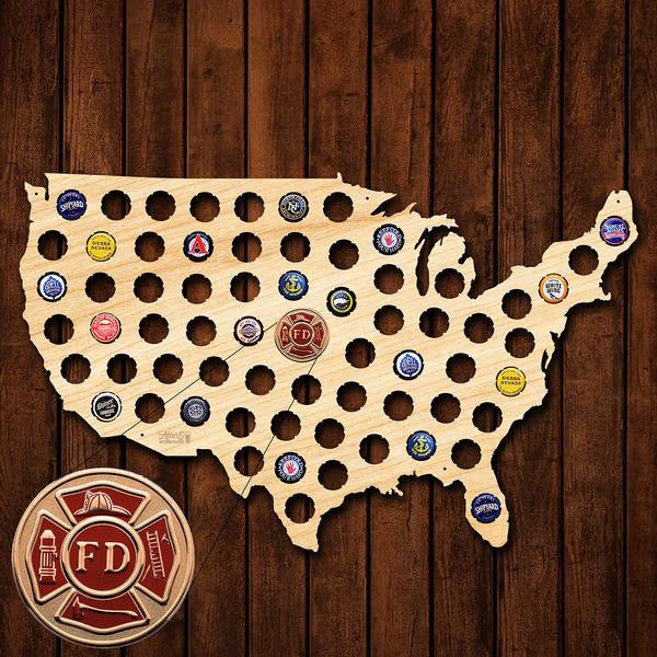 Firefighter Beer Cap Sign - Premier Home & Gifts
