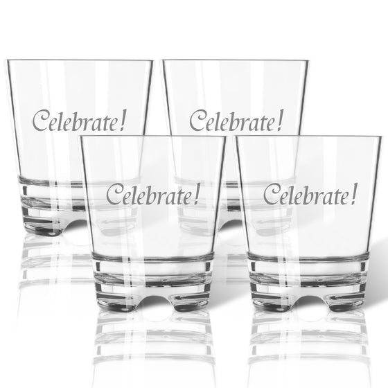 Celebrate! Double Old Fashioned Outdoor Acrylic Glasses