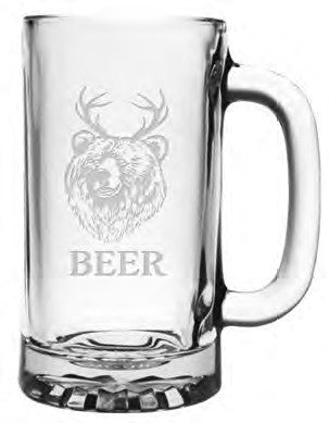 Bear + Deer = Beer - Set of 4 Mugs