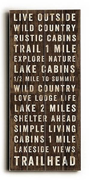 Simple Living Wood Sign