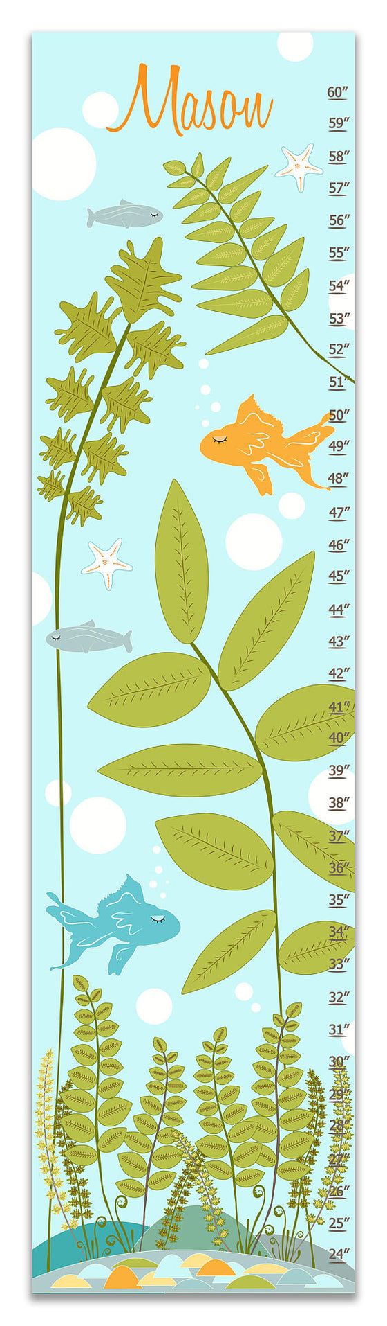 Under the Sea Personalized Growth Chart - Children's Room Decor