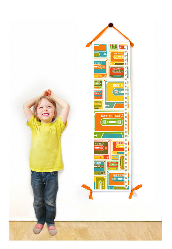 Cassette Tape Personalized Growth Chart - Children's Room Decor