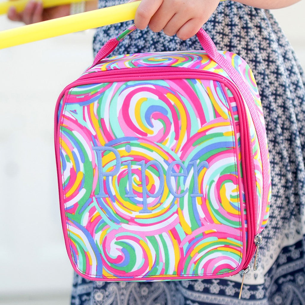 Swirls Personalized Lunch Bag