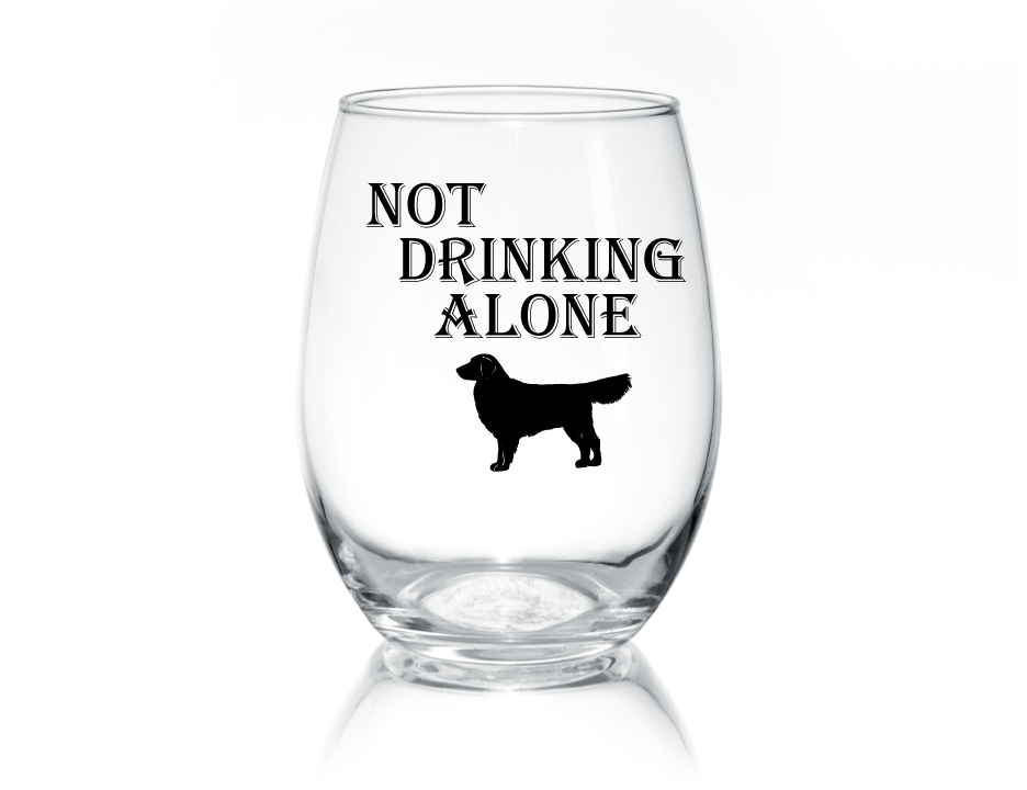 Not Drinking Alone Stemless Glass