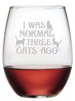 Three Cats Ago Stemless Wine Glasses - Premier Home & Gifts