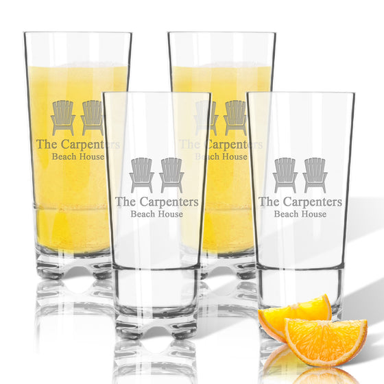 Adirondack Highball Outdoor Acrylic Glasses - Set of 4 - Premier Home & Gifts