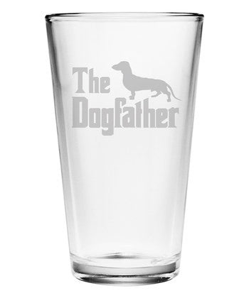 The Dogfather Pint Glasses ~ Set of 4