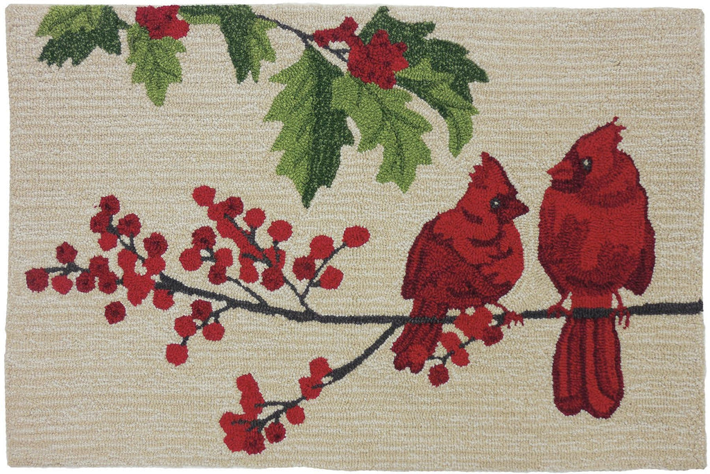 Cardinals on Winter Branch Accent Rug | Premier Home & Gifts