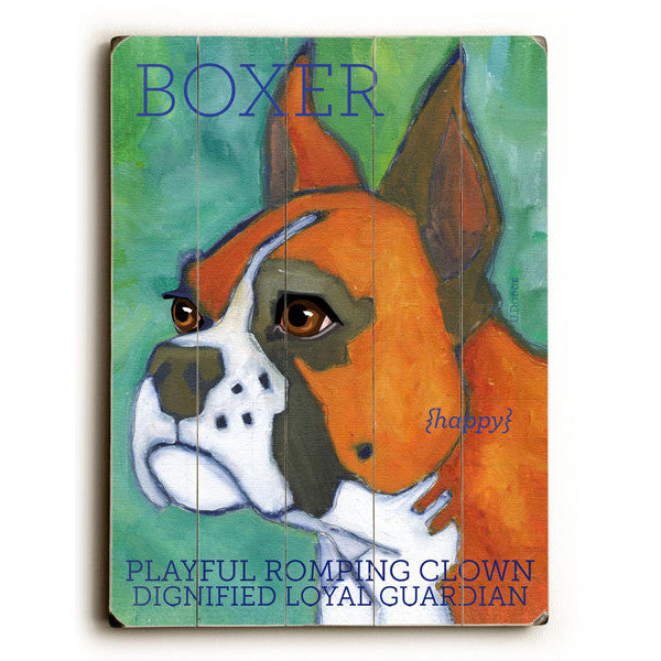 Boxer Wood Sign
