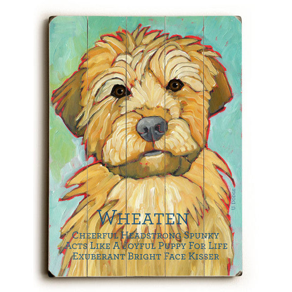 Wheaten Wood Sign - Premier Home & Gifts