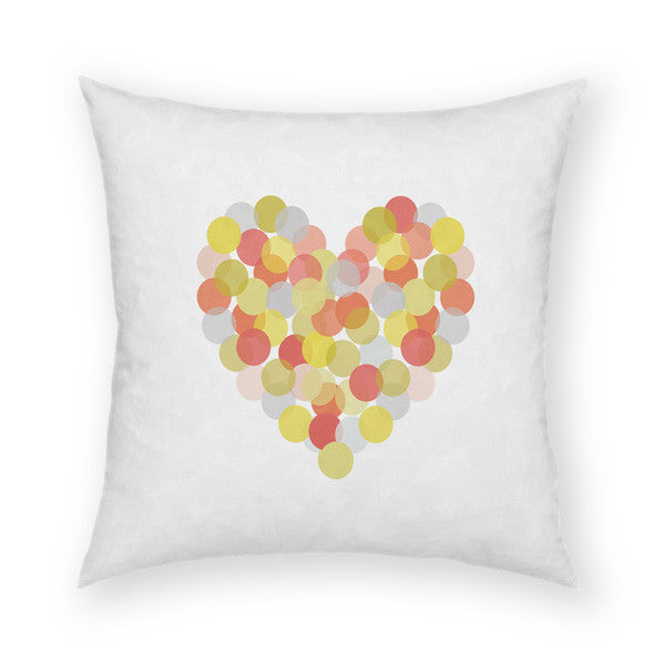 Spotted Love Heart Throw Pillow