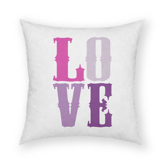 Love Purple Throw Pillow