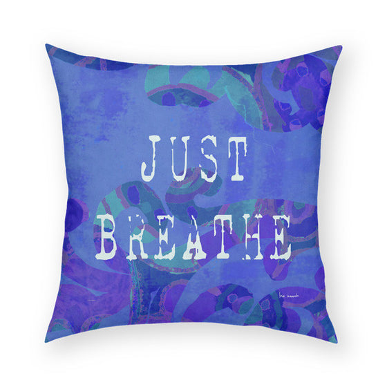 Just Breathe Throw Pillow
