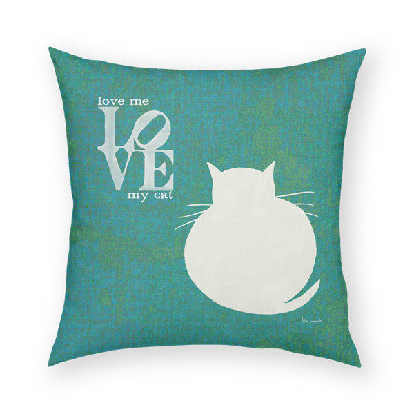 Love Me Love My Cat Throw Pillow