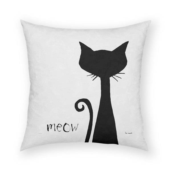Sophisticated Meow Throw Pillow