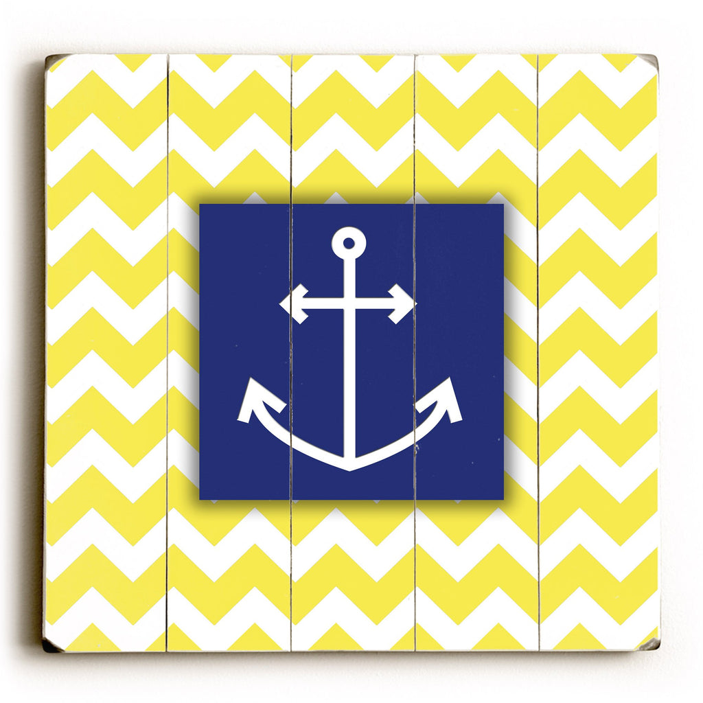 Chevron Anchor Wood Sign