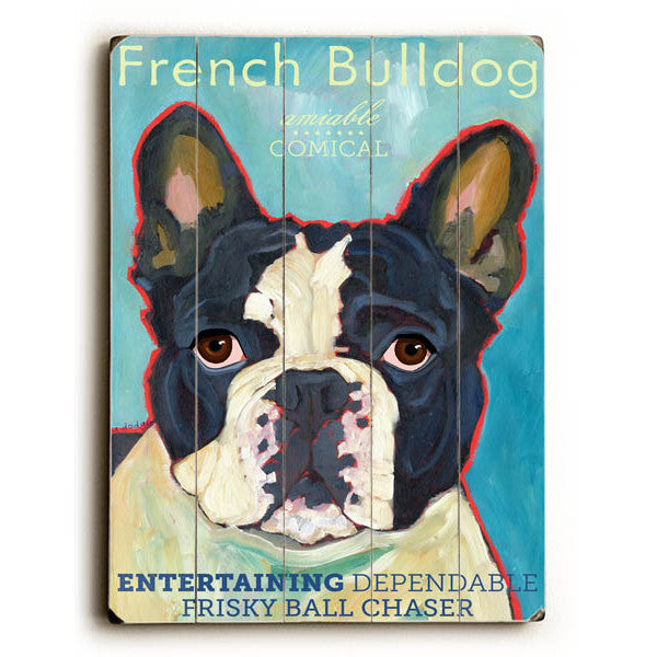 French Bulldog III Wood Sign
