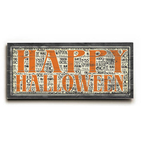 Happy Halloween Vintage Wood Sign
