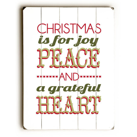 Peace and Heart Wood Sign - Christmas Decor - Premier Home & Gifts
