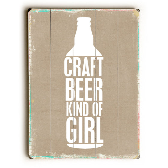 Craft Beer Girl Wood Sign - Beer Wall Art - Premier Home & Gifts