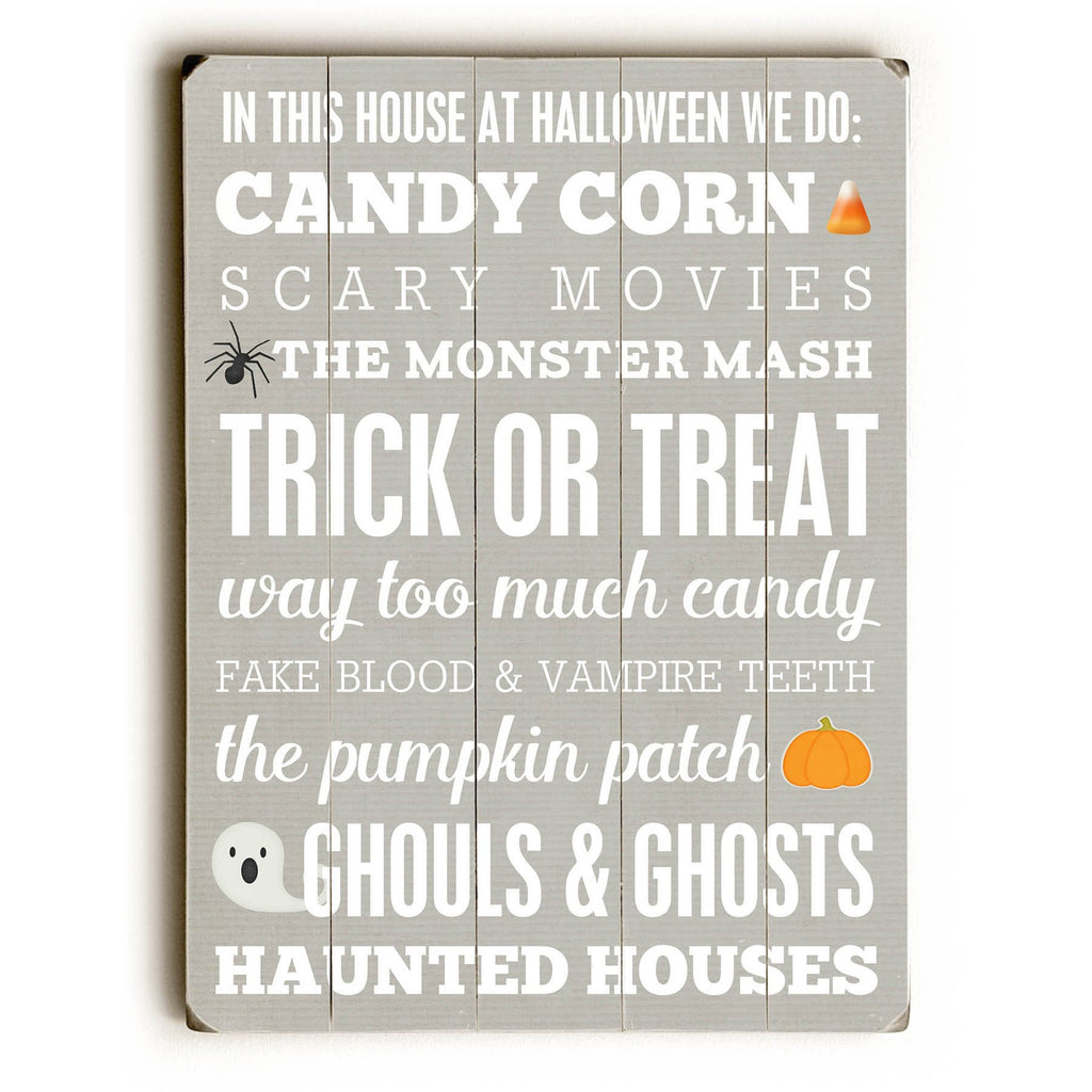 In This House Halloween Wood Sign - Wall Art - Premier Home & Gifts