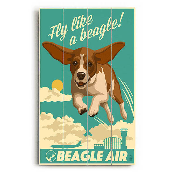 Beagle Air Wood Sign