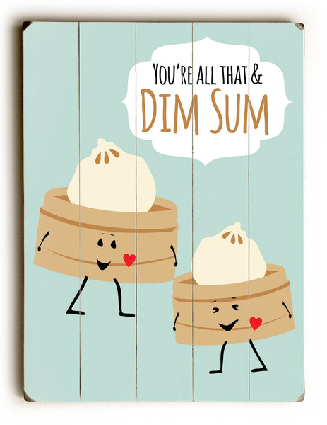 Dim Sum Wood Sign