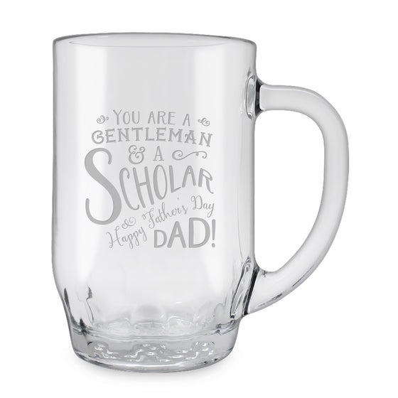 Gentleman and a Scholar Glass Mugs - Father's Day Gifts