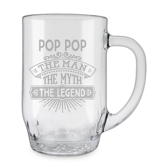 Pop Pop Glass Mugs - Gifts for Grandparents