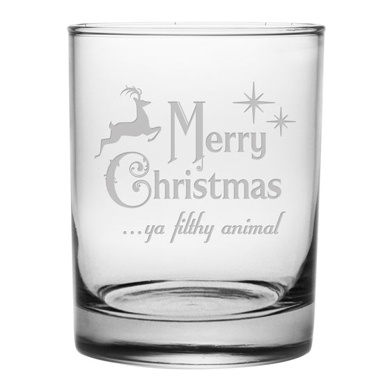 Ya Filthy Animal Double Old Fashioned Glasses - Set of 4