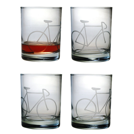 Bicycle Double Old Fashioned Glasses