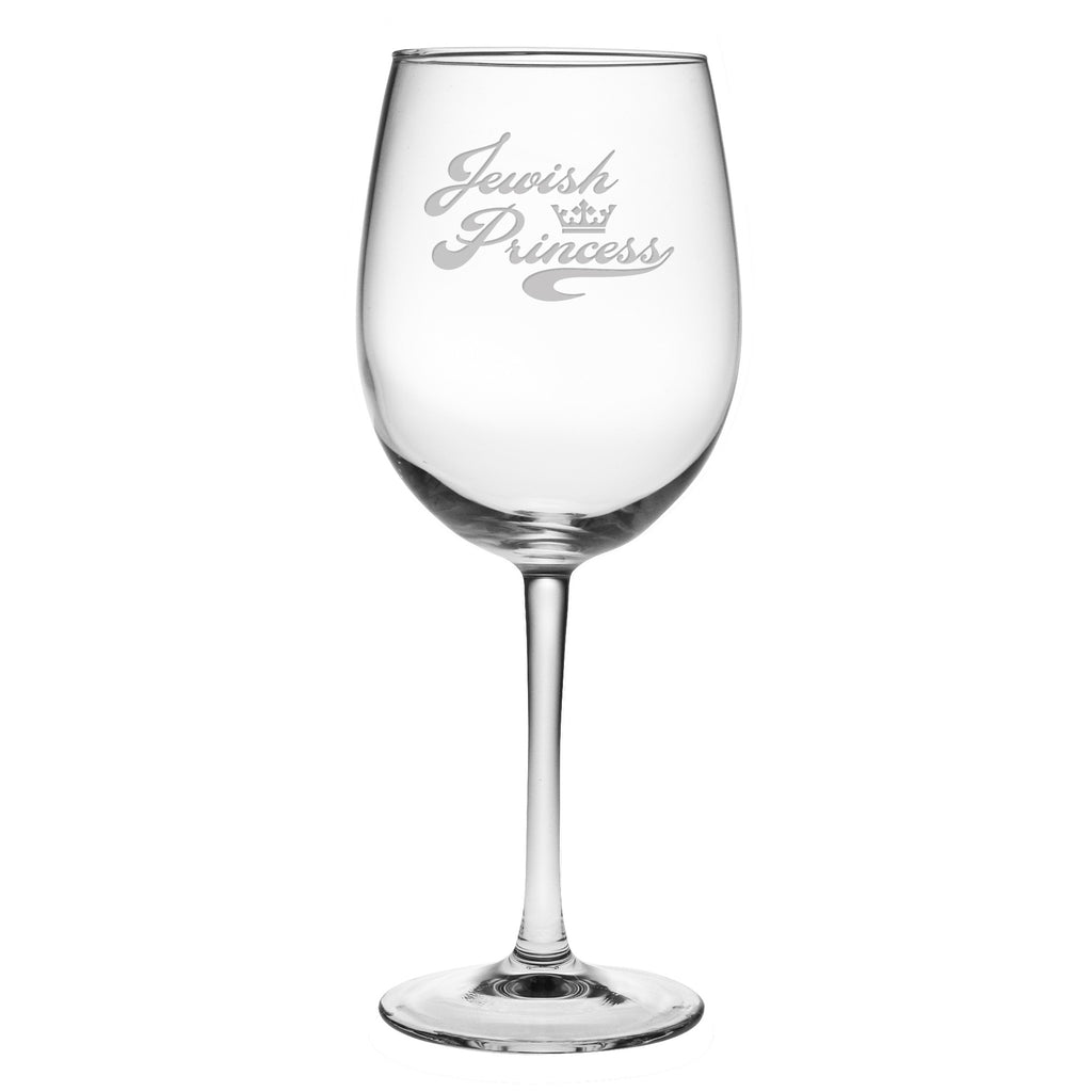 Jewish Princess Wine Glasses ~ Set of 4