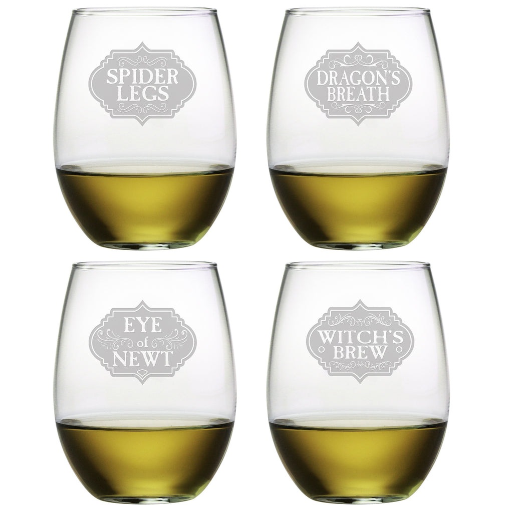 Witch's Brew Stemless Wine Glasses - Set of 4 | Premier Home & Gifts