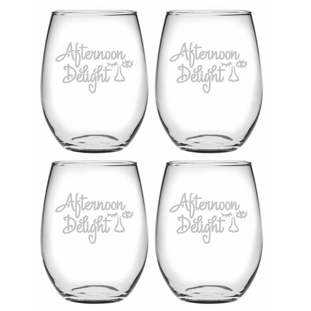 Afternoon Delight Stemless Wine Glasses - Premier Home & Gifts