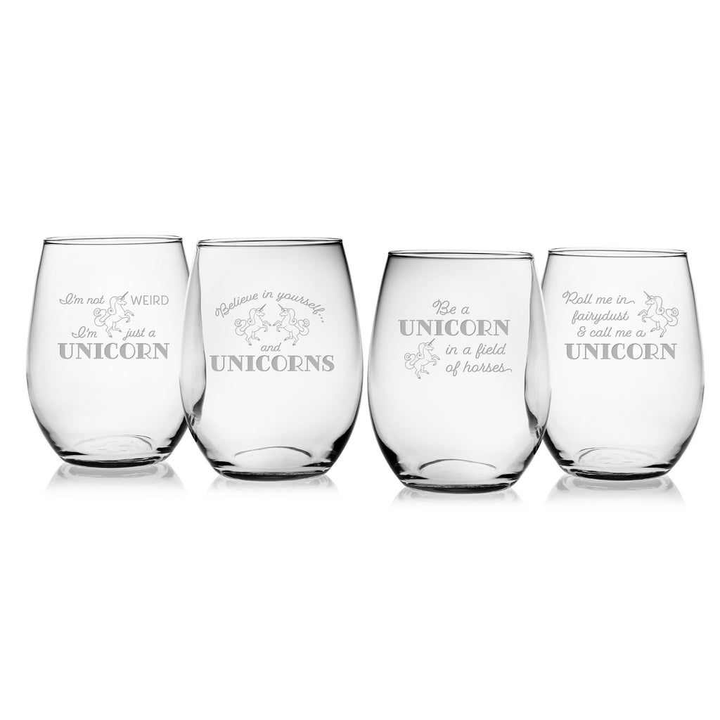 Be a Unicorn Stemless Wine Glasses - Premier Home & Gifts