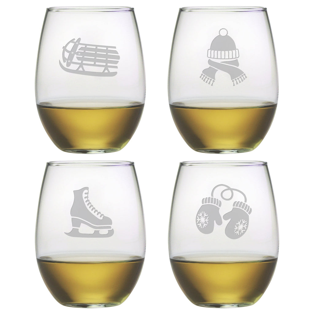 Custom Order Stemmed Wine Glasses ~ Set of 8