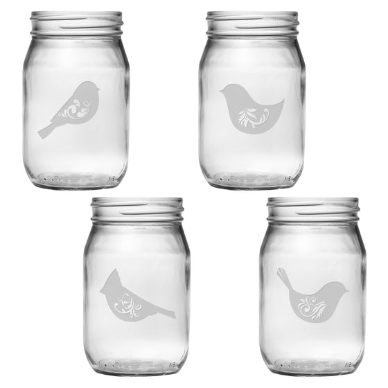 Birds of a Feather Mason Jars