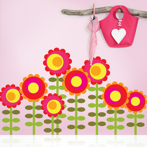 Happy Flower Wall Decals