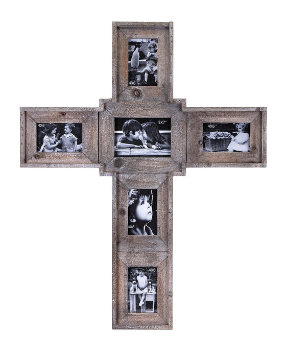 Cross Family Wall Picture Frame - Collage Picture Frame